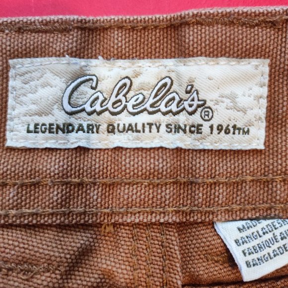 Cabela's outdoor heavy duty canvas tan cargo short men's size 38 - Picture 5 of 7